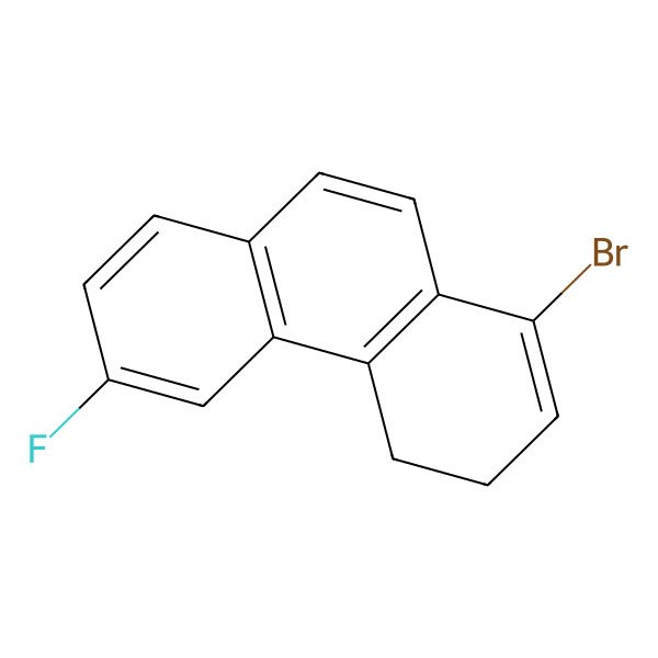 2D Structure of 1-Bromo-6-fluoro-3,4-dihydrophenanthrene 2D Structure of 1-Bromo-6-fluoro-3,4-dihydrophenanthrene