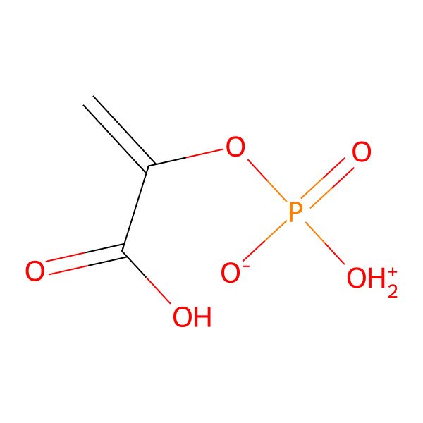 2D Structure of 1-Carboxyethenoxy(oxonio)phosphinate