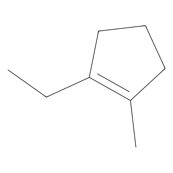 2D Structure of Cyclopentene, 1-ethyl-2-methyl-