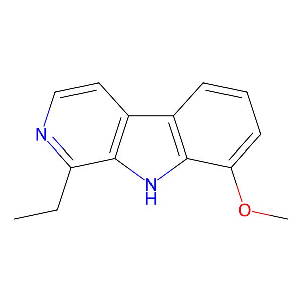 2D Structure of 1-ethyl-8-methoxy-9H-pyrido[3,4-b]indole