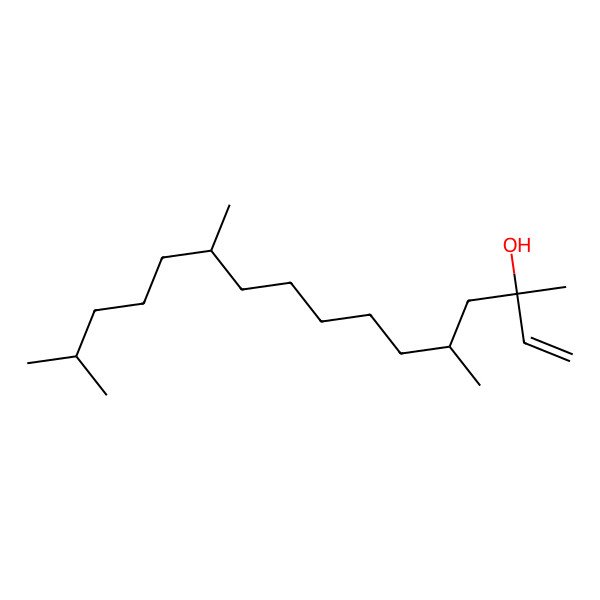 2D Structure of 1-Hexadecen-3-ol, 3,5,11,15-tetramethyl- 2D Structure of 1-Hexadecen-3-ol, 3,5,11,15-tetramethyl-