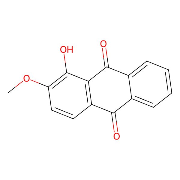 2D Structure of 1-Hydroxy-2-methoxyanthraquinone