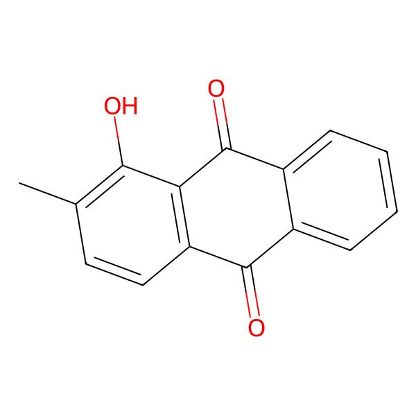 2D Structure of 1-Hydroxy-2-methylanthraquinone