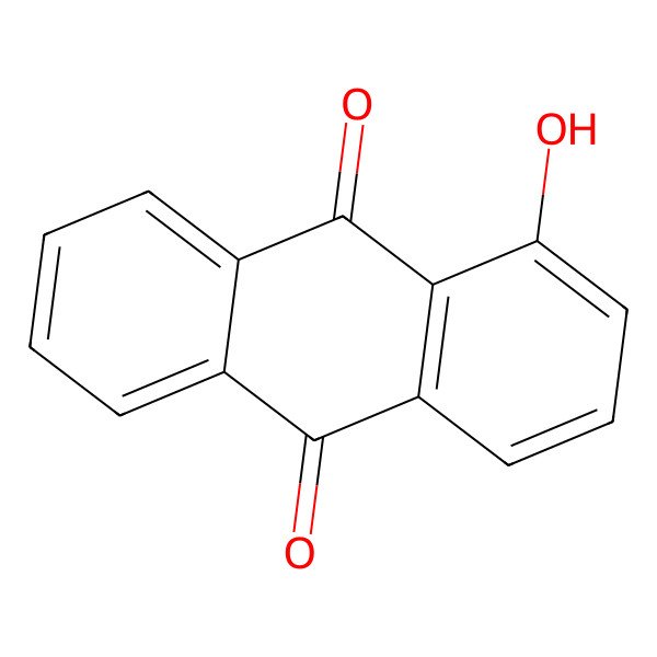 2D Structure of 1-Hydroxyanthraquinone