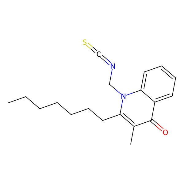 2D Structure of 1-(Isothiocyanatomethyl)-2-heptyl-3-methyl-4(1H)-quinolone