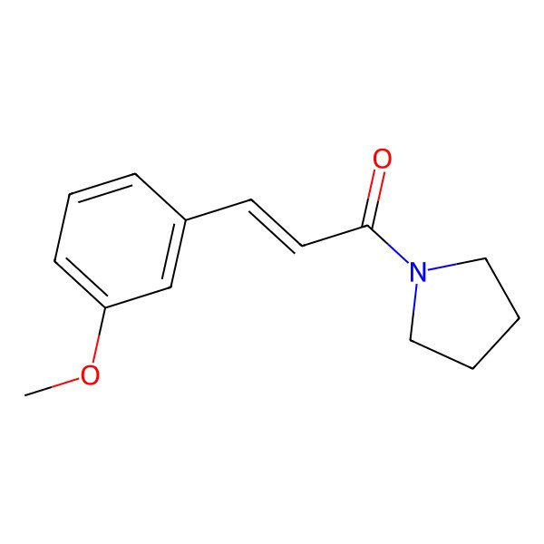 2D Structure of 1-(m-Methoxycinnamoyl)pyrrolidine