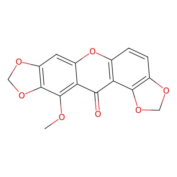 2D Structure of 1-Methoxy-2,3,7,8-dimethylenedioxyxanthone 2D Structure of 1-Methoxy-2,3,7,8-dimethylenedioxyxanthone