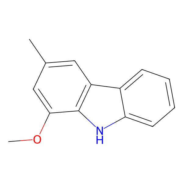 2D Structure of 1-Methoxy-3-methyl-9H-carbazole