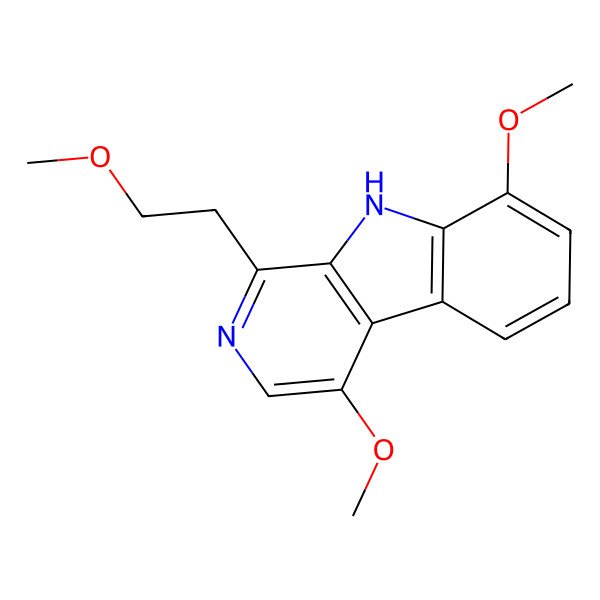 2D Structure of 1-Methoxyethyl-4,8-dimethoxy-9H-pyrido[3,4-b]indole