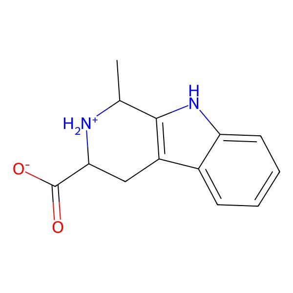 2D Structure of 1-Methyl-1,2,3,4-tetrahydrocarbolin-2-ium-3-carboxylate