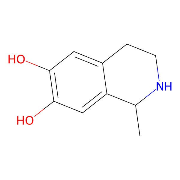 2D Structure of 1-Methyl-1,2,3,4-tetrahydroisoquinoline-6,7-diol