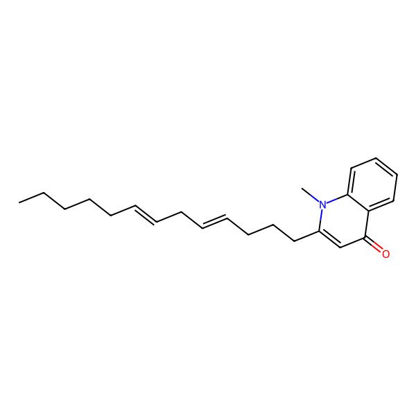 2D Structure of 1-Methyl-2-[(4Z,7Z)-4,7-tridecadienyl]-4(1H)-quinolone