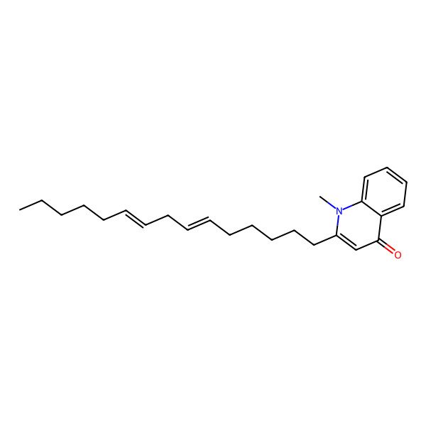 2D Structure of 1-Methyl-2-[(6Z,9Z)-6,9-pentadecadienyl]-4(1H)-quinolone