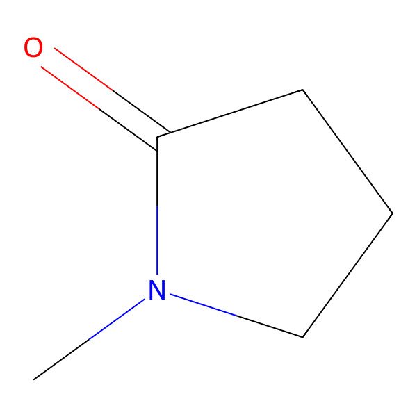 2D Structure of 1-Methyl-2-pyrrolidinone