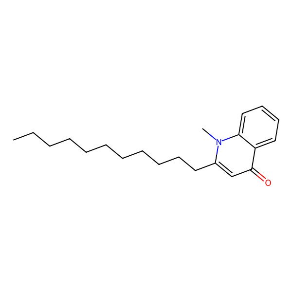 2D Structure of 1-Methyl-2-undecylquinolin-4(1H)-one