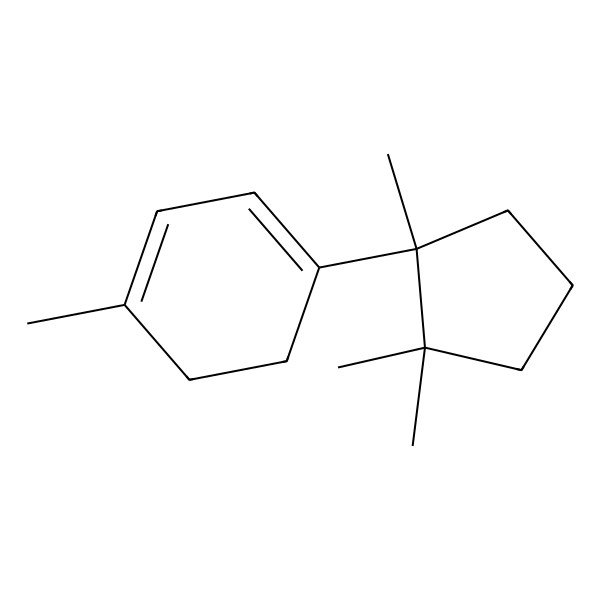 2D Structure of 1-methyl-4-[(1R)-1,2,2-trimethylcyclopentyl]cyclohexa-1,3-diene