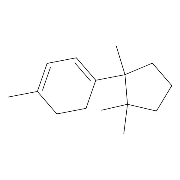2D Structure of 1-methyl-4-[(1S)-1,2,2-trimethylcyclopentyl]cyclohexa-1,3-diene