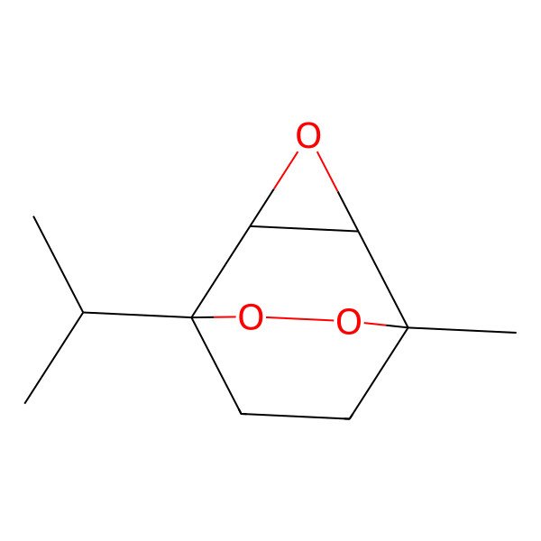 2D Structure of 1-Methyl-5-propan-2-yl-3,6,7-trioxatricyclo[3.2.2.02,4]nonane