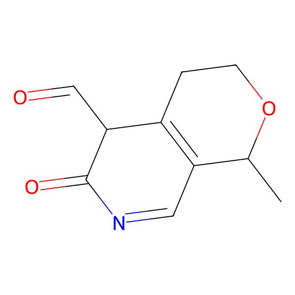 2D Structure of 1-Methyl-6-oxo-1,3,4,5-tetrahydropyrano[3,4-c]pyridine-5-carbaldehyde