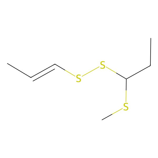 2D Structure of 1-Methylsulfanyl-1-(prop-1-enyldisulfanyl)propane 2D Structure of 1-Methylsulfanyl-1-(prop-1-enyldisulfanyl)propane