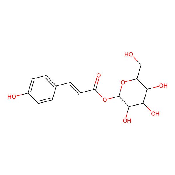 2D Structure of 1-O-(4-Coumaroyl)-beta-D-glucose