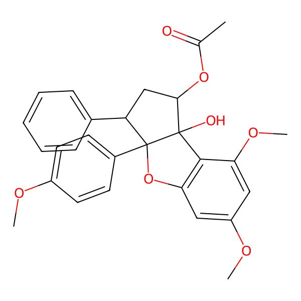 2D Structure of 1-O-Acetylrocaglaol