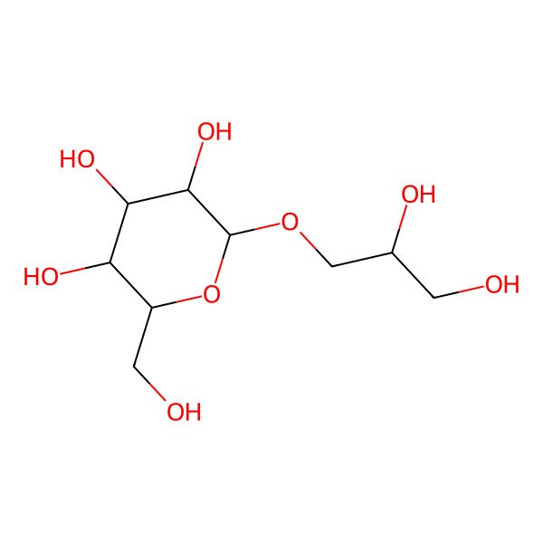 2D Structure of (2S)-Glycerol-O-beta-D-galactopyranoside