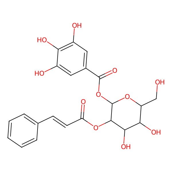 2D Structure of 2-Cinnamoyl-1-galloylglucose