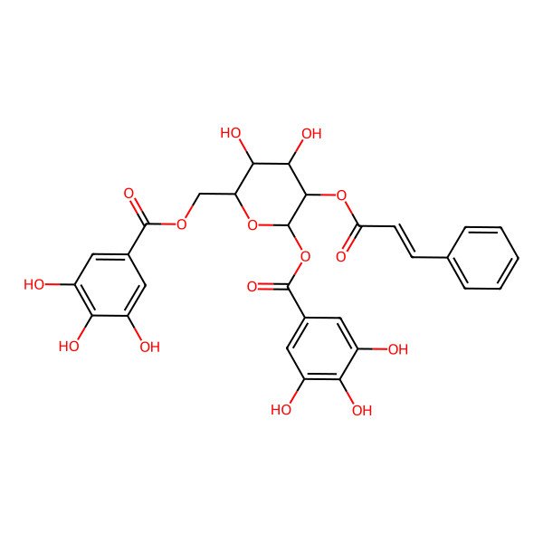 2D Structure of 1-O,6-O-Digalloyl-2-O-cinnamoyl-beta-D-glucopyranose