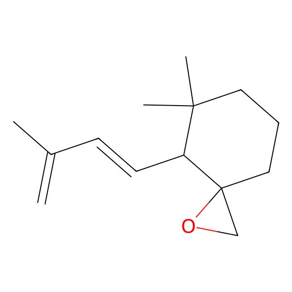 2D Structure of 1-Oxaspiro[2.5]octane, 5,5-dimethyl-4-(3-methyl-1,3-butadienyl)-