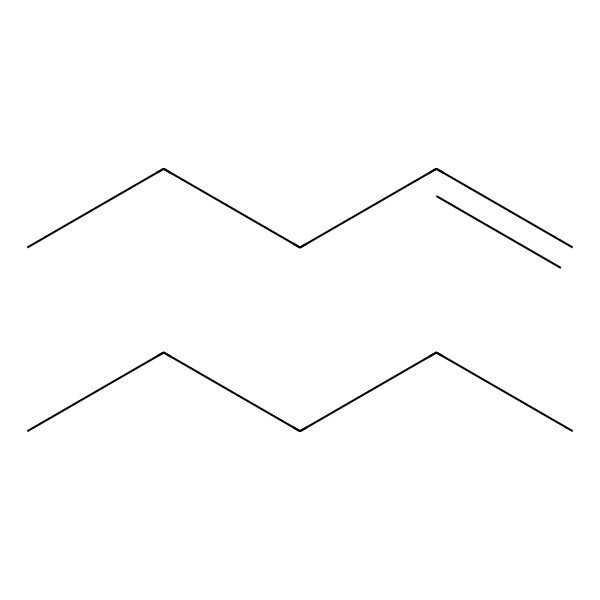 2D Structure of 1-Pentene n-pentane