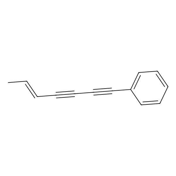 2D Structure of 1-Phenyl-5-heptene-1,3-diyne