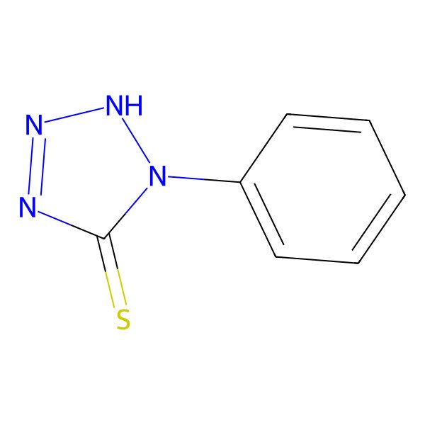2D Structure of 1-Phenyl-5-mercaptotetrazole
