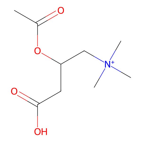 2D Structure of 2-(Acetyloxy)-3-carboxy-N,N,N-trimethylpropan-1-aminium