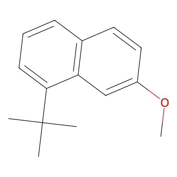 2D Structure of 1-tert-Butyl-7-methoxynaphthalene