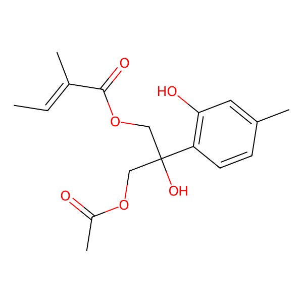 2D Structure of 10-acetoxy-8-hydroxy-9-O-angeloylthmol