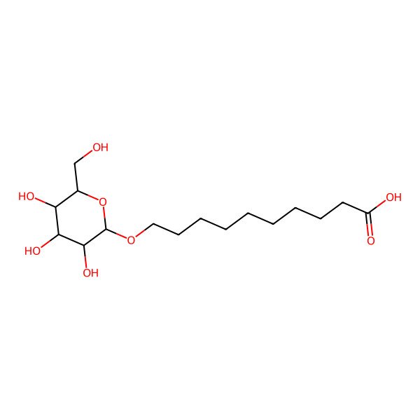 2D Structure of 10-(beta-D-Glucopyranosyloxy)decanoic acid