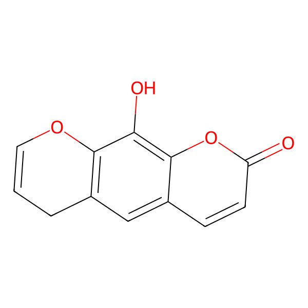2D Structure of 10-hydroxy-6H-pyrano[3,2-g]chromen-2-one