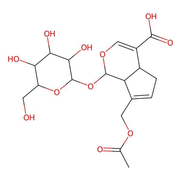2D Structure of 10-O-Acetylgeniposidic acid