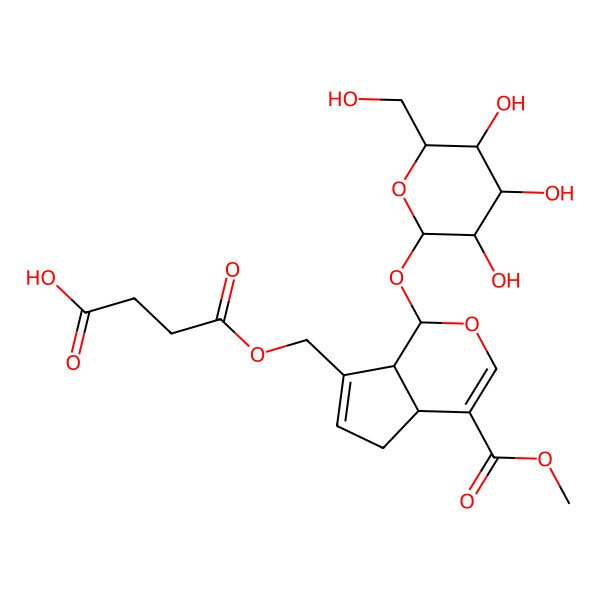 2D Structure of 10-O-succinoylgeniposide 2D Structure of 10-O-succinoylgeniposide
