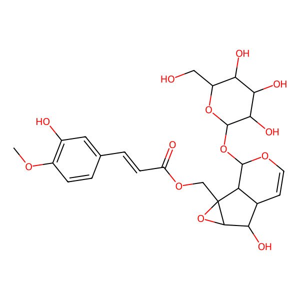 2D Structure of 10-O-trans-Isoferuloylcatalpol