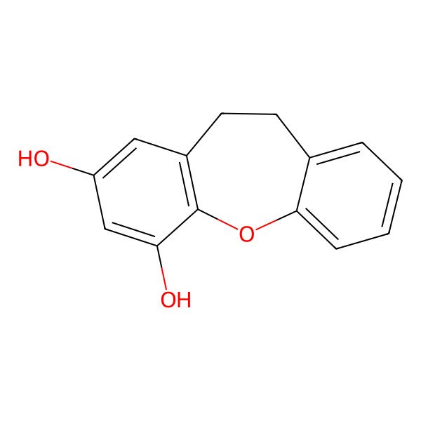 2D Structure of 10,11-Dihydro-dibenz[b,f]oxepin-2,4-diol