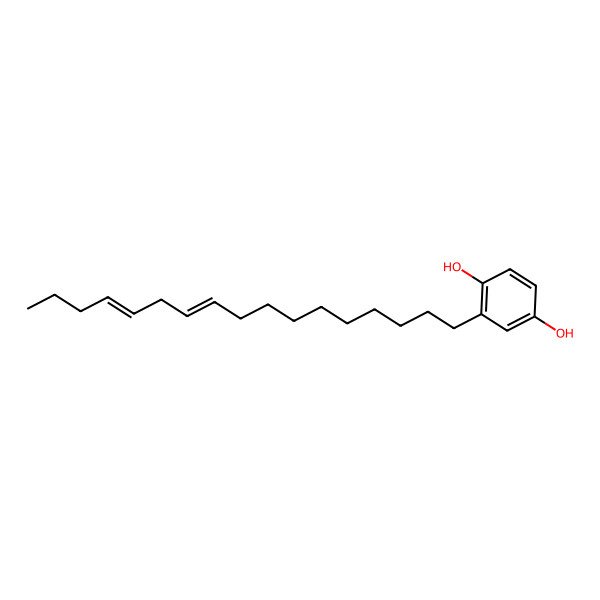 2D Structure of 10'(Z),13'(E)-Heptadecadienylhydroquinone 2D Structure of 10'(Z),13'(E)-Heptadecadienylhydroquinone