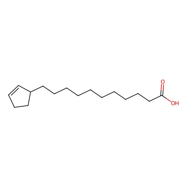 2D Structure of 11-[(1S)-cyclopent-2-en-1-yl]undecanoic acid