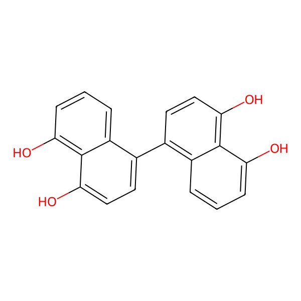 2D Structure of 1,1'-Binaphthalene-4,4',5,5'-tetrol