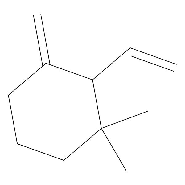 2D Structure of 1,1-Dimethyl-3-methylene-2-vinylcyclohexane