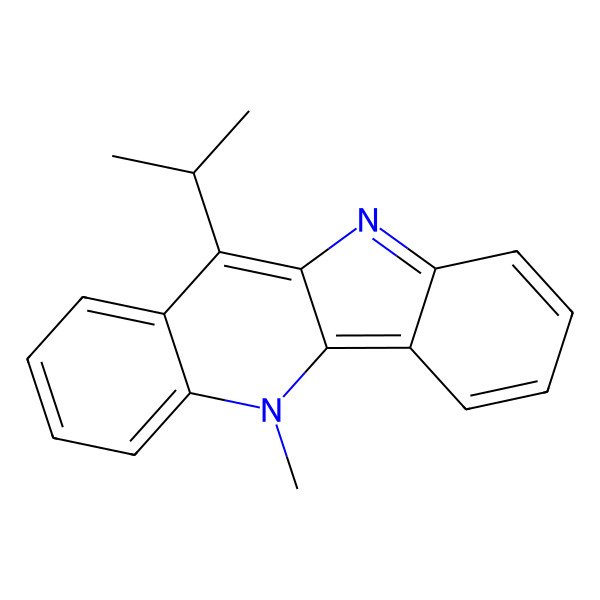 2D Structure of 5-Methyl-11-propan-2-ylindolo[3,2-b]quinoline