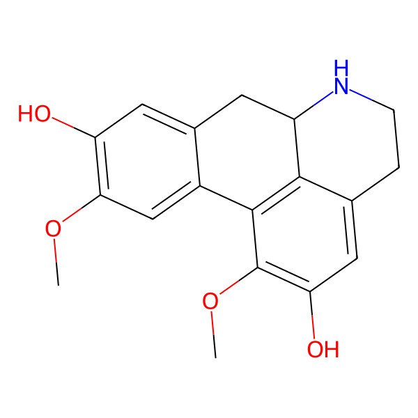 2D Structure of 1,10-Dimethoxy-6a-alpha-noraporphine-2,9-diol