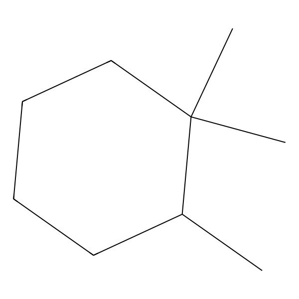 2D Structure of 1,1,2-Trimethylcyclohexane
