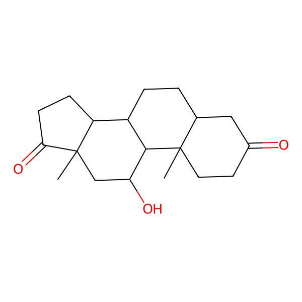 2D Structure of 11alpha-Hydroxy-5alpha-androstane-3,17-dione